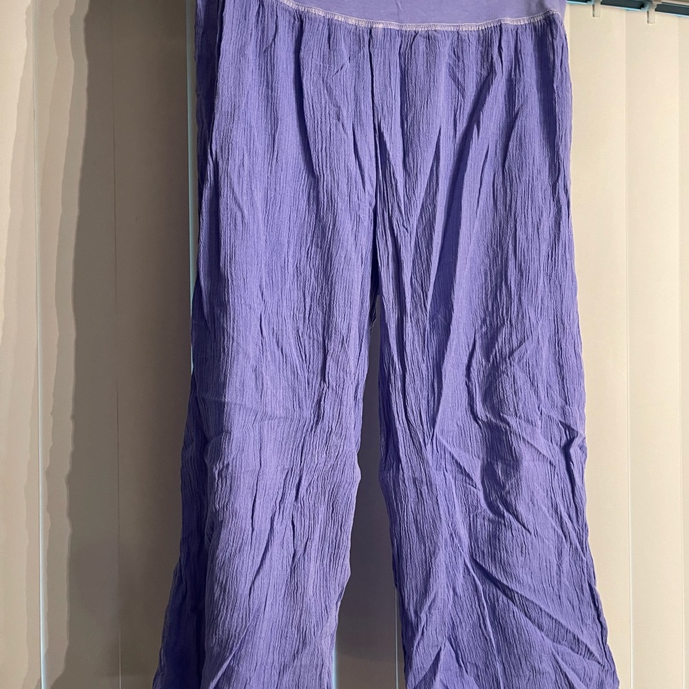 Fresh Produce Cotton Gauze Wide-Leg Pants Size M